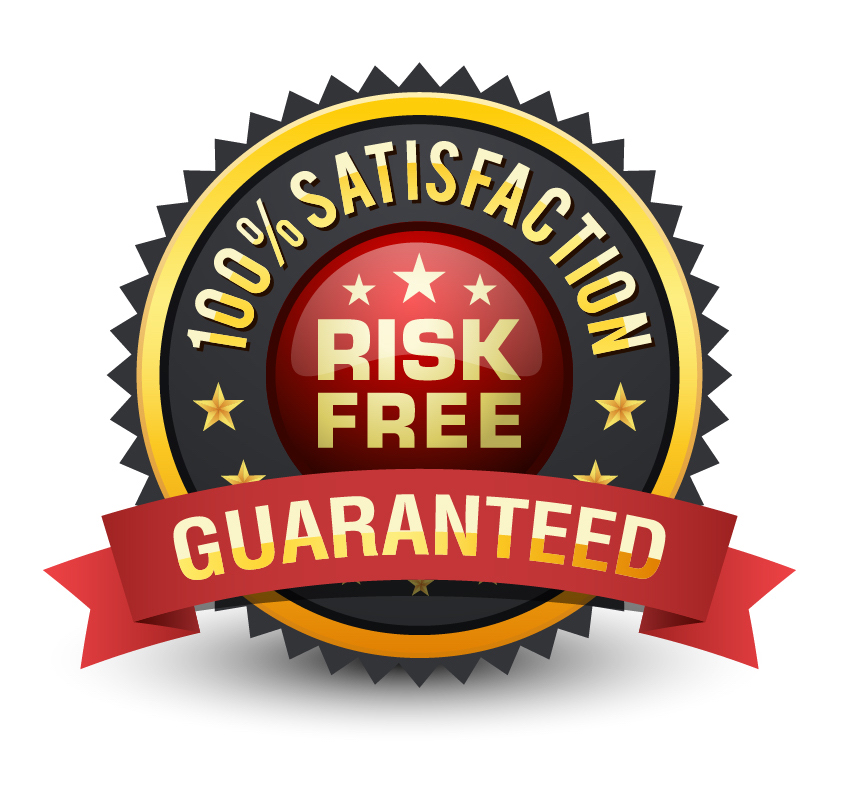 Risk free 100% customer satisfaction guarantee badge set. – Lucas Rubix